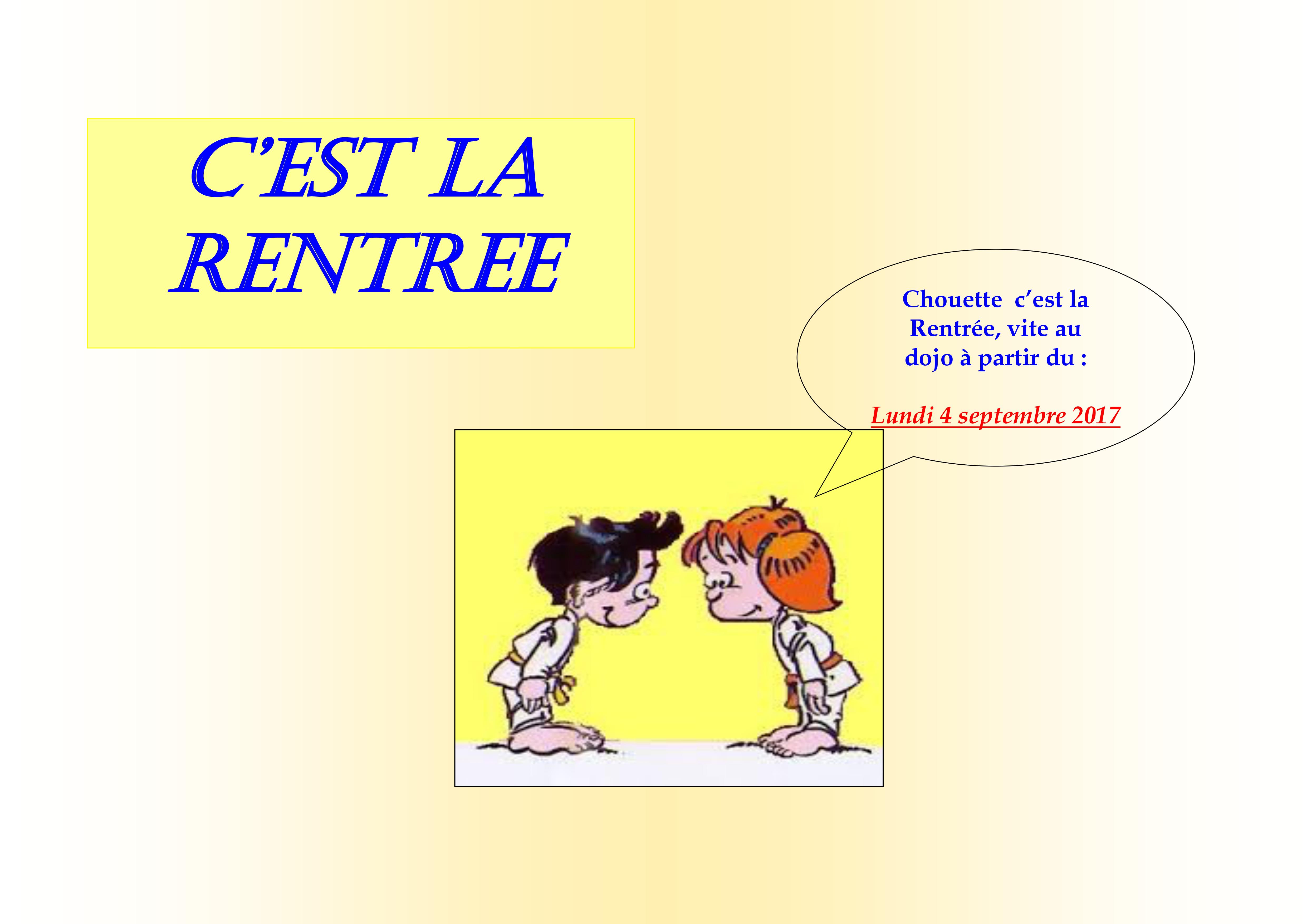 RENTREE SAISON 2017-2018